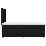 vidaXL Sommier à lattes de lit et matelas Noir 80x200 cm Tissu