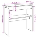 vidaXL Table console chêne artisanal 80x30x80 cm bois d'ingénierie