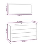 vidaXL Ensemble de meubles de salle de bain 3 Pièces Chêne sonoma