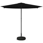 vidaXL Parasol de jardin 270 x 270 cm Polyester Rectangulaire Noir