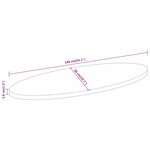 vidaXL Dessus de table 140x50x3 8 cm ovale bois massif de manguier