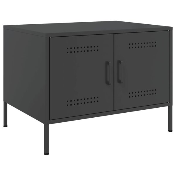 vidaXL Table basse noir 68x50x50 5 cm acier