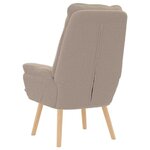 vidaXL Fauteuil relaxant Gris clair 69 x 74 x 93 cm tissu