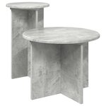 vidaXL Ensemble de tables d'appoint 2 pièces Gris béton Ø 45 x 35 cm