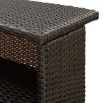 vidaXL Ensemble de bar de jardin avec coussins 5 Pièces marron poly rotin