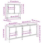 vidaXL Ensemble de mobilier de salle de bain 3 pièces en bois vieilli en bois reconstitué