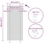 vidaXL Store plissé gris clair 90x200 cm largeur du tissu 89 4 cm