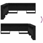 vidaXL Tête de lit de rangement Chêne noir 180 cm Bois d'ingénierie