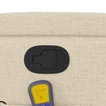 vidaXL Fauteuil de massage inclinable Crème Tissu