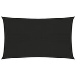 vidaXL Voile d'ombrage 160 g/m² Noir 3x6 m PEHD