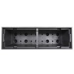 vidaXL Jardinière et intérieur amovible anthracite 12 /44 L rotin PP