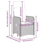 vidaXL Ensemble de bistro de jardin 7 Pièces coussins marron poly rotin