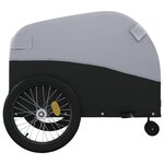 vidaXL Remorque de vélo noir et gris 45 kg fer