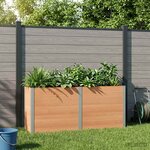vidaXL Jardinière surélevée Marron 200 x 50 x 91 cm WPC et Aluminium