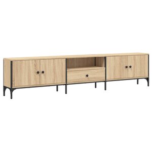 vidaXL Meuble TV à tiroir chêne sonoma 200x25x44 cm bois d'ingénierie