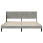 vidaXL Cadre de lit avec tête de lit Gris clair 180 x 200 cm Velours