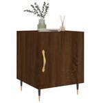 vidaXL Table de chevet chêne marron 40x40x50 cm bois d’ingénierie