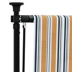 vidaXL Store roulant d'extérieur jaune et blanc 200x270 cm tissu acier