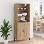 vidaXL Haut Armoire Chêne artisanal 69 5 x 32 5 x 180 cm