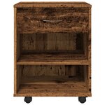 vidaXL Armoire à roulettes vieux bois 46x36x59 cm bois d'ingénierie