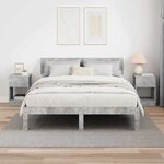 vidaXL Table d'appoint 2 Pièces Gris béton 30 5 x 30 x 45 cm