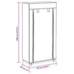vidaXL Armoire à chaussures avec housse Crème 58x28x106 cm Tissu