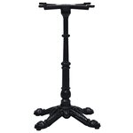 vidaXL Pied de table de bistro noir 52x52x72 cm fonte