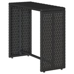 vidaXL Salon de jardin 5 Pièces avec coussins empilable noir polyrotin