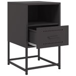 vidaXL Table de chevet noir 36x39x60 5 cm acier