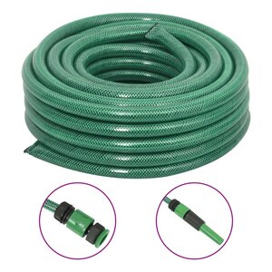 vidaXL Tuyau d'arrosage avec jeu de raccords vert 0 75" 100 m PVC