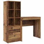 vidaXL Bureau avec tiroir 2 Pièces Bois ancien