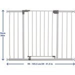 Barrière de sécurité large LIBERTY - Par pression - 99/105 5 x 75 cm - Blanche