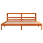 vidaXL Cadre de lit et tête de lit cire marron 180x200 cm bois de pin