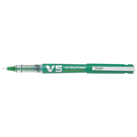 Roller rechargeable v5 encre liquide begreen pointe fine vert x 10 pilot