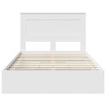 vidaXL Lit de Rangement Blanc 120 x 190 cm Bois d'ingénierie