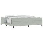 vidaXL Cadre de lit avec matelas Gris clair 200 x 200 cm tissu