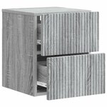vidaXL Cabinet de chevet mural Sonoma gris 33 x 34 5 x 40 cm
