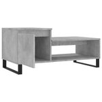 vidaXL Table basse Gris béton 100x50x45 cm Bois d'ingénierie