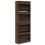 vidaXL Armoire à chaussures chêne marron 60x21x163 5cm bois ingénierie