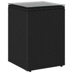 vidaXL Table d'appoint Noir 35 x 35 x 50 cm polyrotin