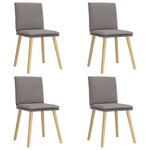 vidaXL Chaises à manger lot de 4 taupe tissu