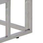 vidaXL Table console argenté inox et bois de récupération massif