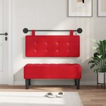 vidaXL Tête de lit suspendue Avec lumière LED Rouge Simili cuir