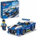 Lego 60312 city la voiture de police  jouet pour enfants des 5 ans avec minifigure officier  idée de cadeau  série aventures