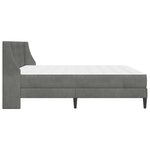 vidaXL Cadre de lit avec matelas Gris foncé 200 x 200 cm Velours
