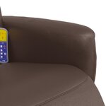 vidaXL Fauteuil inclinable de massage repose-pieds marron similicuir