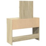 vidaXL Coiffeuse avec LED chêne sonoma 100x40x130 cm