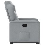vidaXL Fauteuil inclinable Gris clair Tissu
