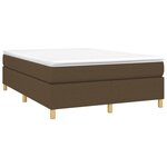 vidaXL Sommier à lattes de lit avec matelas Marron foncé 140x200 cm