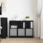 vidaXL Buffet avec tiroir Chêne noir 88 5 x 27 5 x 63 5 cm